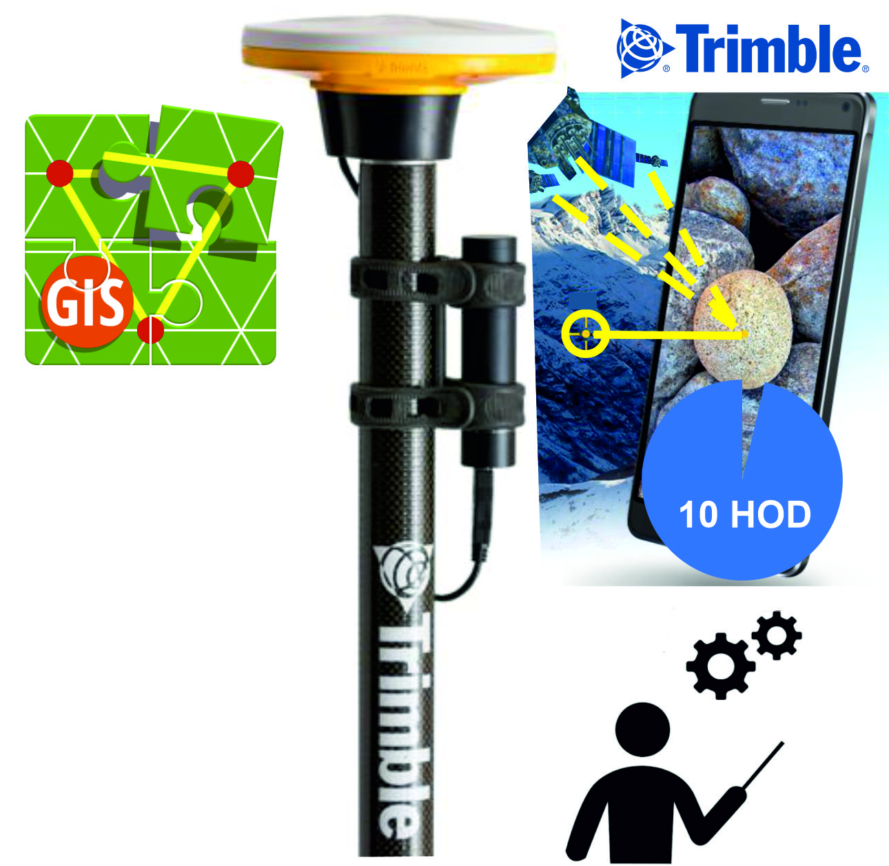 Trimble Catalyst DA2 s tyčkou a aplikací, vč. školení