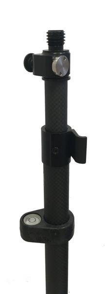 Tyčka pro GPS anténu, karbonová, teleskopická, 2 m,  libela, 0,48 kg