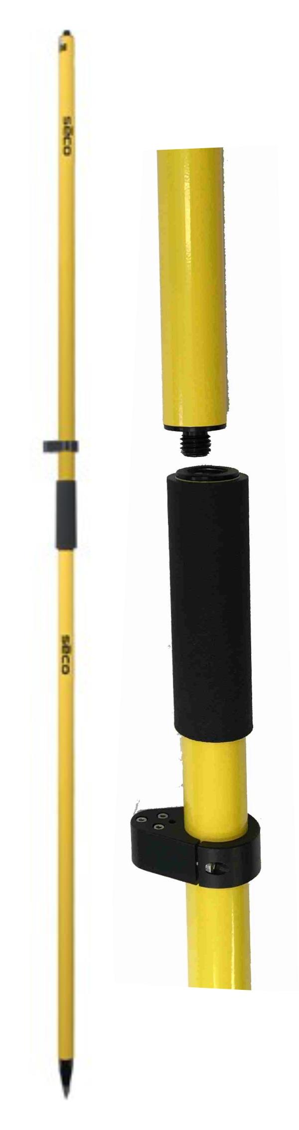 Tyčka pro GPS, kovová, skládací, 2 m, s libelou, 1.36 kg, SECO