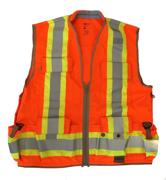 Vesta bezpečnostní pro geodety, SECO, reflexní oranžová, EN 2041, velikost XL