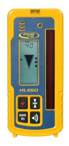 Laserový přijímač/laserometr HL450 vč. držáku na lať