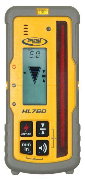 Laserový přijímač/laserometr HL760 s rádiem, vč. držáku na lať