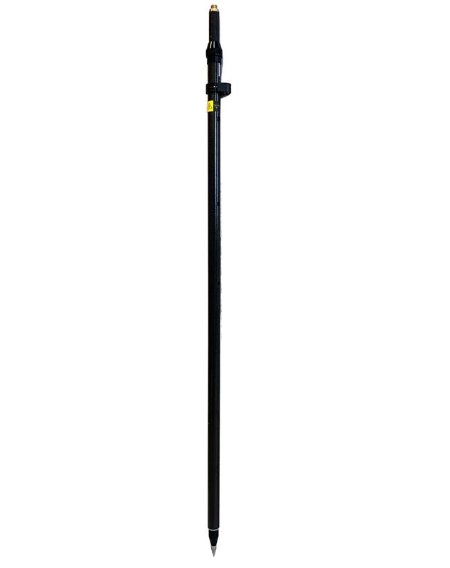 Tyčka pro GPS, karbonová, teleskopická, max. 2.2 m, s libelou, prstenec, vč. oba