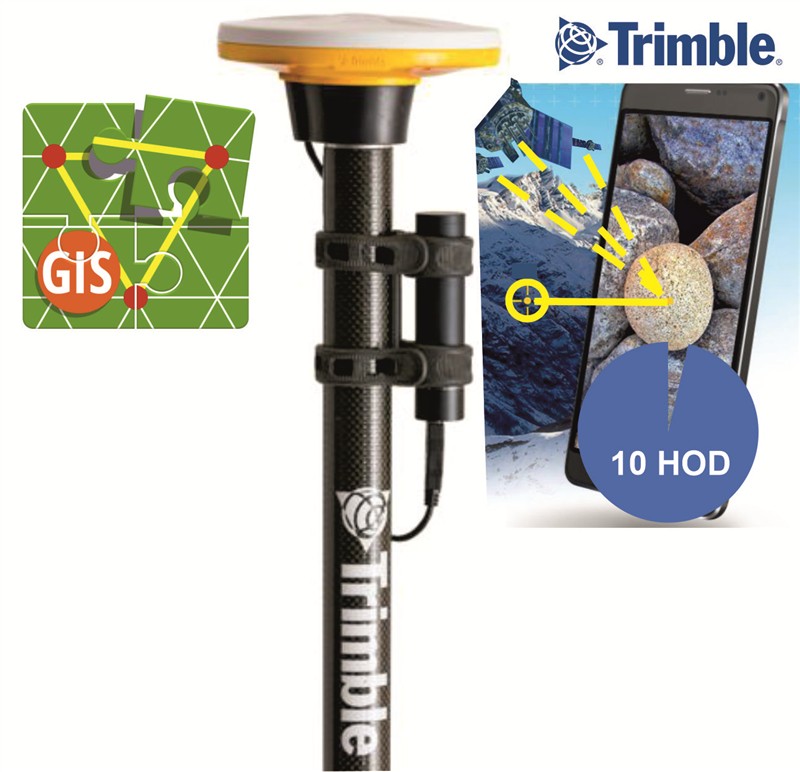 Trimble Catalyst DA2 s tyčkou a aplikací